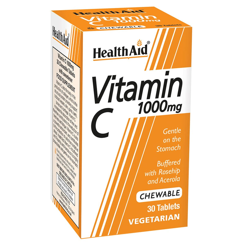 HealthAid Vitamin C 1000mg Chewable - 30 tablets - HealthAid supplement available at Medicosmetic
