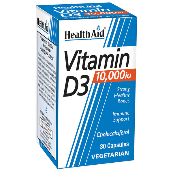 HealthAid Vitamin D3 10,000IU - HealthAid supplement available at Medicosmetic
