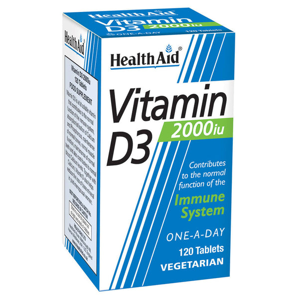 HealthAid Vitamin D3 2000IU - 120 tablets - HealthAid supplement available at Medicosmetic