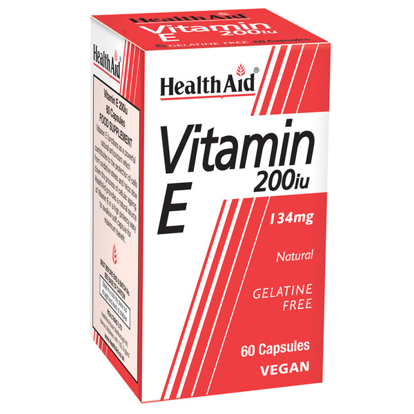 HealthAid Vitamin E 200IU - 60 capsules - HealthAid supplement available at Medicosmetic