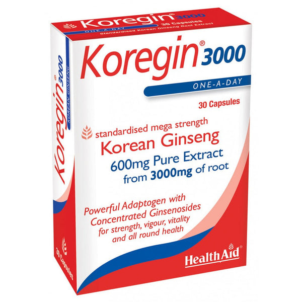 HealthAid Koregin 3000 Korean Ginseng - 30 tablets - HealthAid supplement available at Medicosmetic