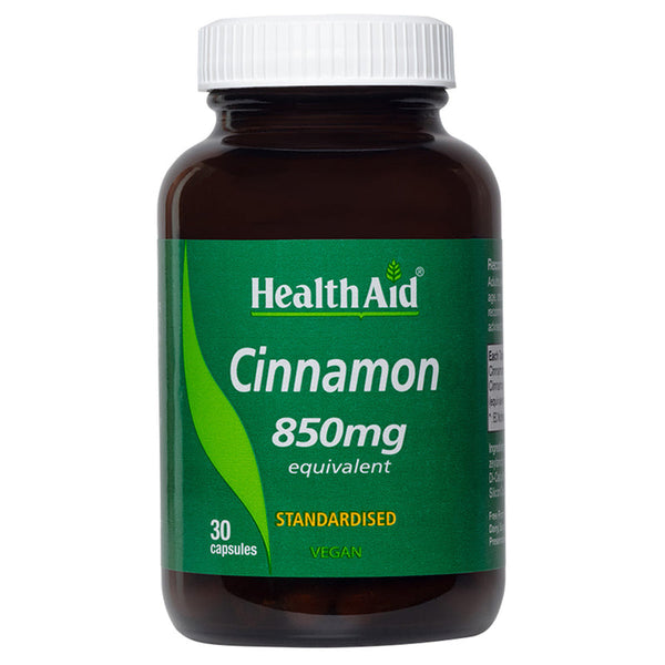 HealthAid Cinnamon 850mg - 30 tablets - HealthAid supplement available at Medicosmetic