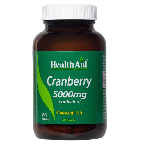 HealthAid Cranberry 5000mg - 60 tablets - HealthAid supplement available at Medicosmetic