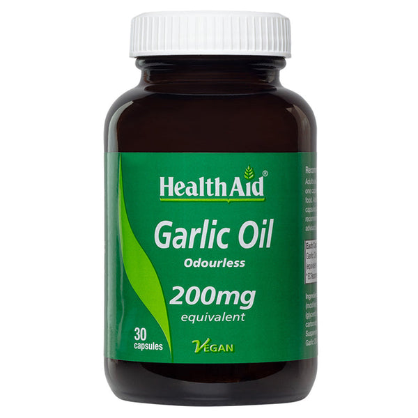 HealthAid Garlic Oil 2mg - 30 capsules - HealthAid supplement available at Medicosmetic