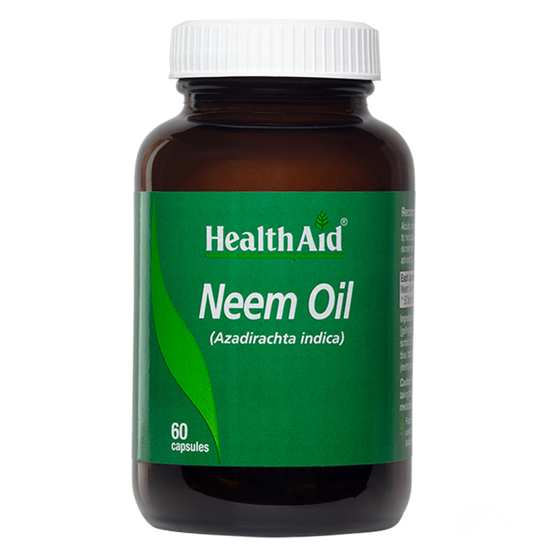 HealthAid Neem Oil Capsules - 60 tablets - HealthAid supplement available at Medicosmetic