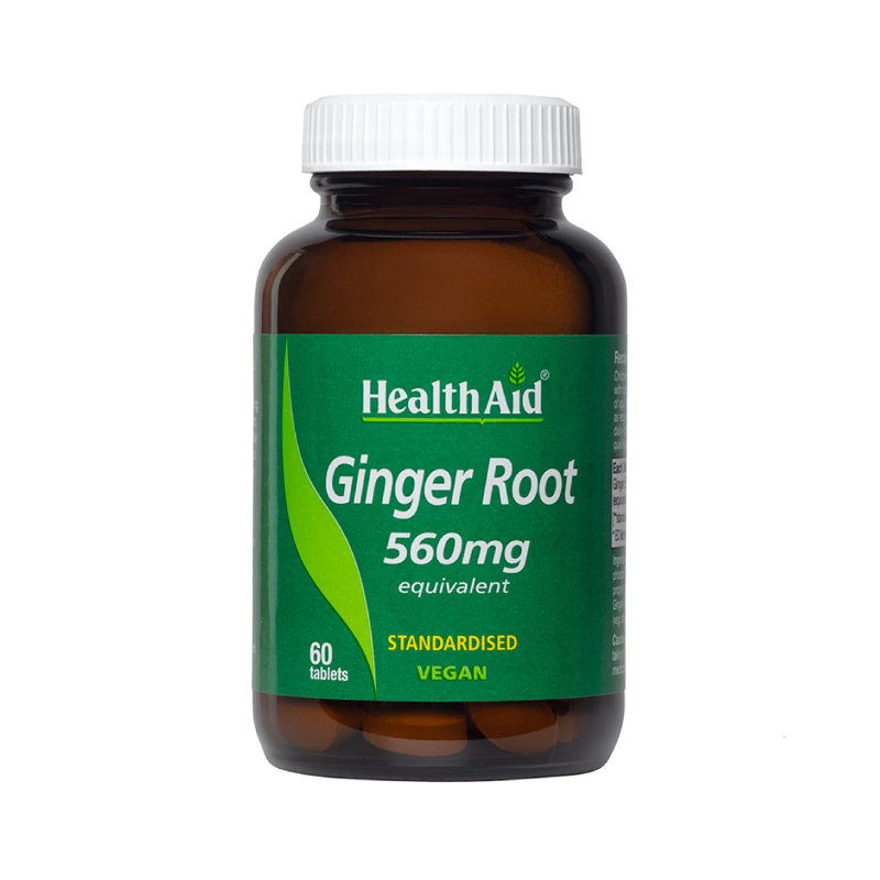 HealthAid Ginger Root Extract 560mg - 60 tablets
