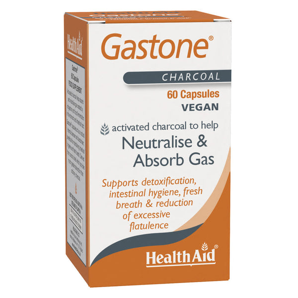 HealthAid Gastone (Activated Charcoal) - 60 tablets - HealthAid supplement available at Medicosmetic