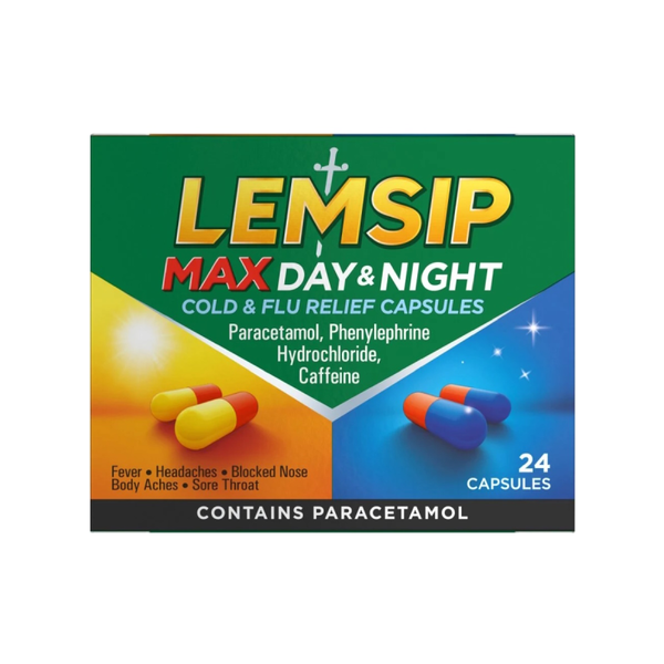 Lemsip Max Day & Night Cold & Flu Relief Capsules 24 Pack