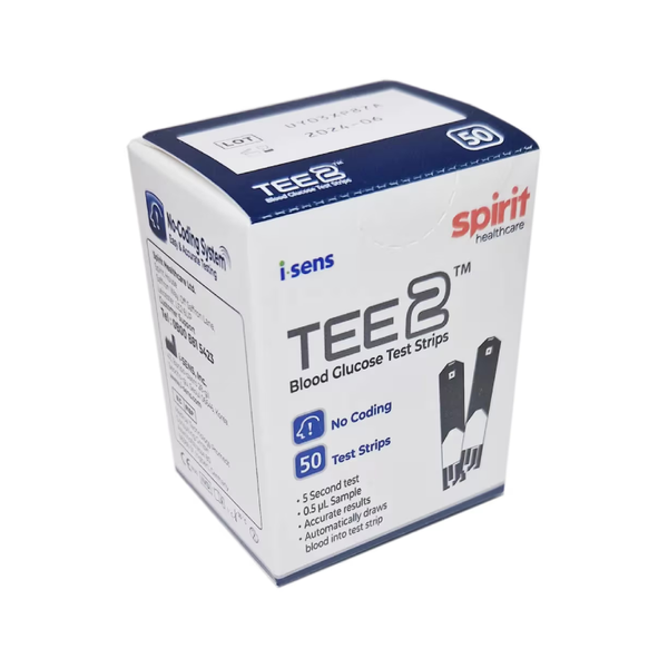 Spirit Tee2 Blood Glucose Test Strips 50 Pack