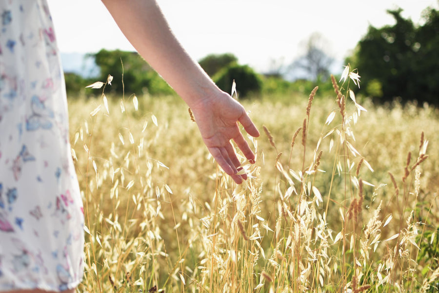Person enjoying a park in summer after taking hay fever treatment