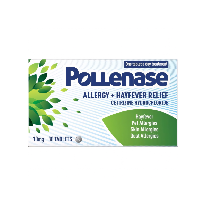 Pollenase Allergy Hayfever Relief Cetirizine Tablets